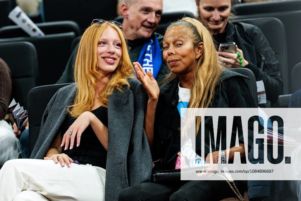 Anna and Angela Ermakova during the Turkish Airlines EuroLeague match between FC Bayern Muenchen vs. Dubai Basketball at SAP Garden on round 7 of Turkish Airlines EuroLeague on October 22, 2026 in Munich, Germany. Bavaria Germany