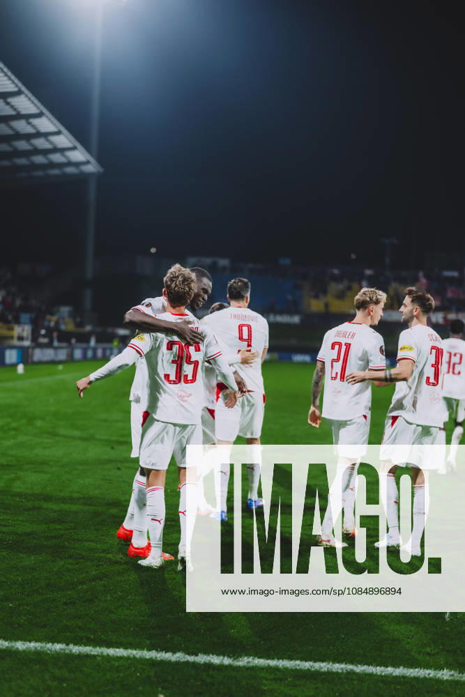 UEFA Europa League MD 03 NK Celje vs. FC Salzburg CELJE, SLOVENIA OCTOBER 22, 2026: Jesper Lindstrom, Kevin Boma of FC Salzburg during the UEFA Europa League league phase match NK Celje vs. FC Salzburg at Stadion Z dezele in Celje, Slovenia. (Photo by FC Salzburg)