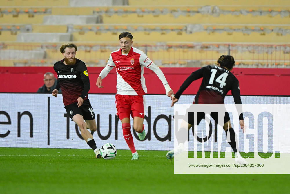 Mathys Detourbet (ASM) - UEFA Conference League match between AS Monaco and SC Freiburg on October 22, 2026 at the Louis II Stadium in Monaco.