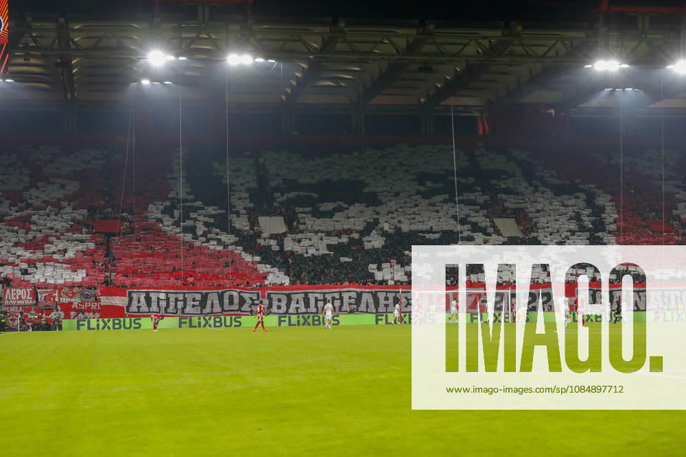 Olympiacos F.C. v AC Sparta Prague UEFA Europa League Olympiacos F.C. supporters create an image on the stands during the UEFA Europa League match at Karaiskakis Stadium, Piraeus 22 10 2026 UK Newspapers OUT
