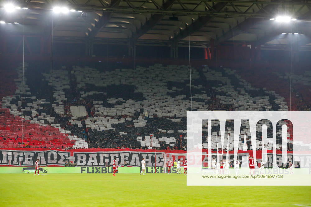 Olympiacos F.C. v AC Sparta Prague UEFA Europa League Olympiacos F.C. supporters create an image on the stands during the UEFA Europa League match at Karaiskakis Stadium, Piraeus 22 10 2026 UK Newspapers OUT