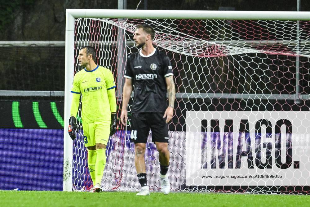Davy Roef goalkeeper of KAA Gent looks dejected during a soccer game between Portuguese SC Braga and Belgian soccer team KAA Gent, Thursday 22 October 2026 in Braga, Portugal, the second match in the UEFA Conference League league phase. TOM GOYVAERTS TomxGoyvaerts x190699068x