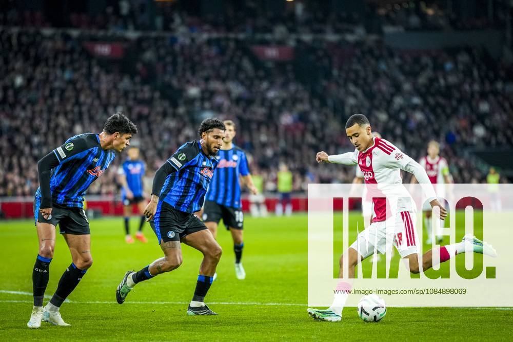 , JohanCruijff ArenA , season 2026 2027 , UEFA Conference League , League phase - Matchday 3 football , match between Ajax and Atalanta , Picture shows Ajax player Abdellah Ouazane Ajax - Atalanta x208964746x