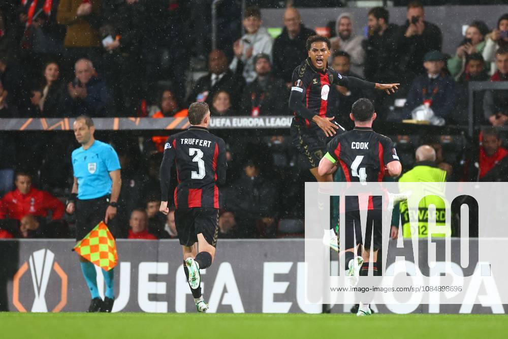 Amine Adli of AFC Bournemouth celebrates their goal to make it 3-0 AFC Bournemouth v AC Milan, UEFA Europa League, Football, Vitality Stadium, Bournemouth, UK - 22 Oct 2026Bournemouth Vitality Stadium United Kingdom