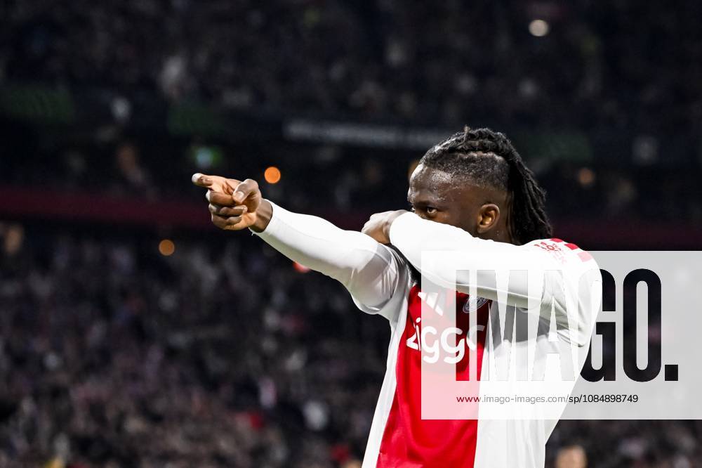 AMSTERDAM - Tolu Arokodare of Ajax celebrates scoring the 1-0 during the UEFA Conference League match between AFC Ajax and Atalanta BC at the Johan Cruijff ArenA on October 22, 2026 in Amsterdam, the Netherlands. OLAF KRAAK ANP UEFA Conference League 2026 27 ANPxSportx IVx 573305568 originalFilename: 573305568