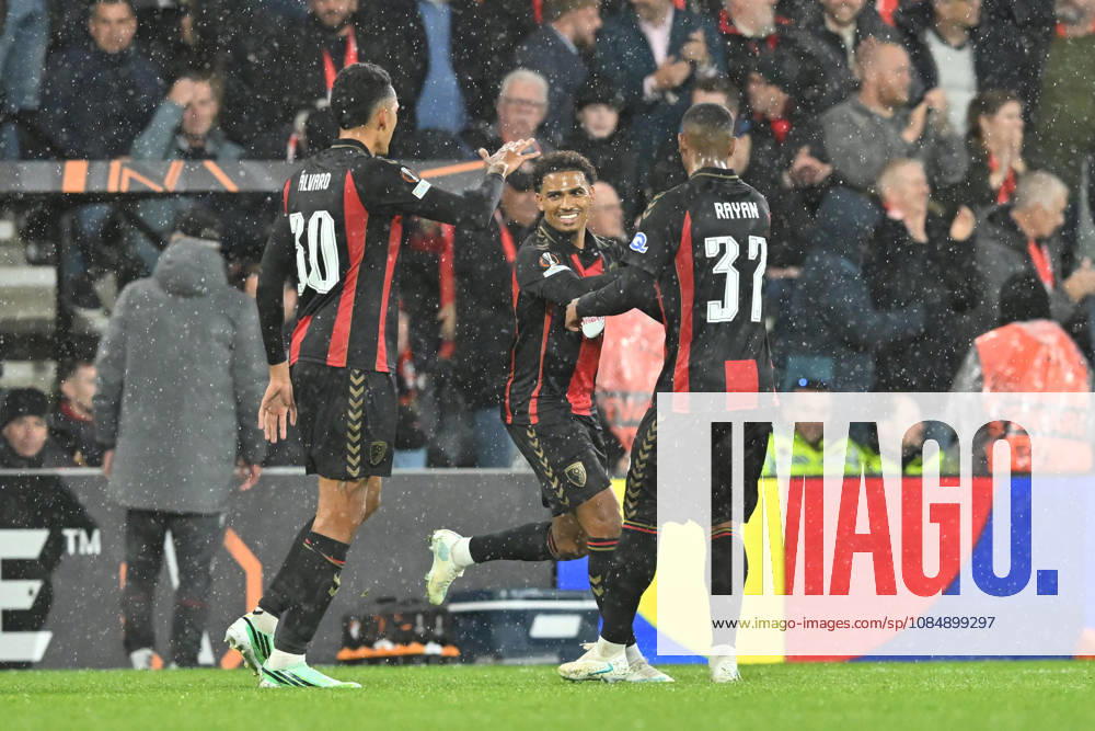 Bournemouth v AC Milan, Europa League Goal 3-0 - Amine Adli (21) of AFC Bournemouth celebrates scoring the third goal during the Europa League match between Bournemouth and AC Milan at the Vitality Stadium, Bournemouth, UK on 22 October 2026. Bournemouth Vitality Stadium Dorset UK Editorial use only ,