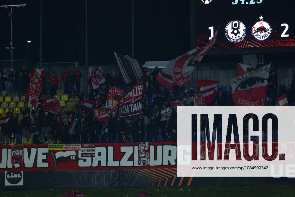 SOCCER - UEFA EL, Celje vs RBS CELJE,SLOVENIA,22.OCT.26 - SOCCER - UEFA Europa League, NK Celje vs Red Bull Salzburg. Image shows fans of Red Bull Salzburg. GEPAxpictures Doak