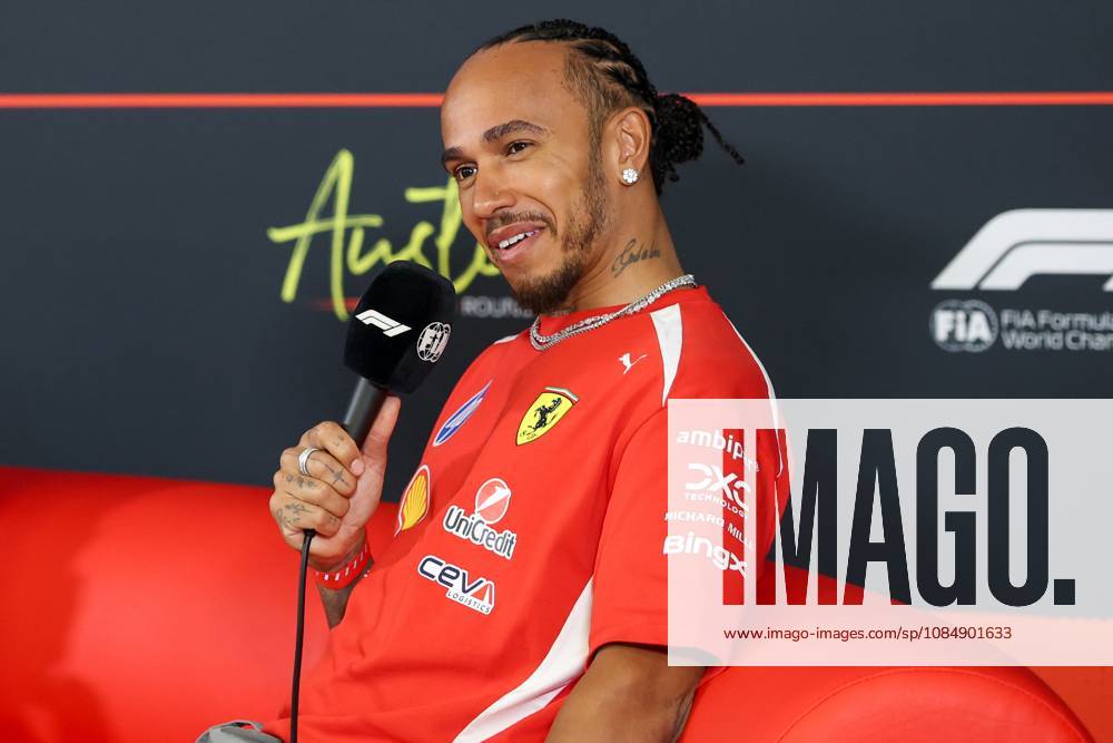 22nd October 2026; Circuit of the Americas, Austin, United States; Formula 1, United States Grand Prix, Arrivals Day; Lewis Hamilton (44) of Great Britain and Scuderia Ferrari HP smiles during an interview VincentxCuono