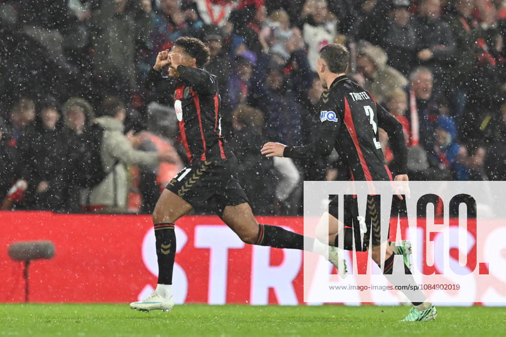 Bournemouth v AC Milan, Europa League Goal 3-0 - Amine Adli (21) of AFC Bournemouth celebrates scoring the third goal during the Europa League match between Bournemouth and AC Milan at the Vitality Stadium, Bournemouth, UK on 22 October 2026. Bournemouth Vitality Stadium Dorset UK Editorial use only ,