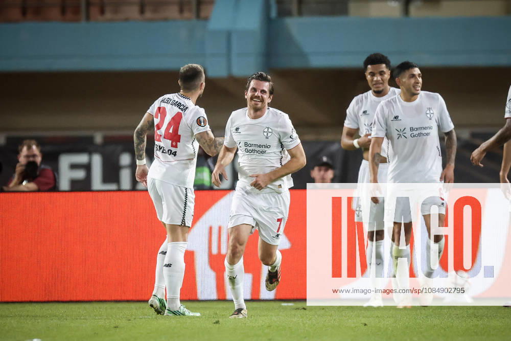 UEFA Europa League - OFI Crete vs Leverkusen - Jonas Hofmann of Leverkusen celebrate after scoring during the UEFA Europa League phase Matchday 3 soccer match between OFI Crete vs Leverkusen in Pankritio, Heraklion, Greece, on 22 October 2026. IMAGO ONE INCH PRODUCTIONS Heraklion Greece