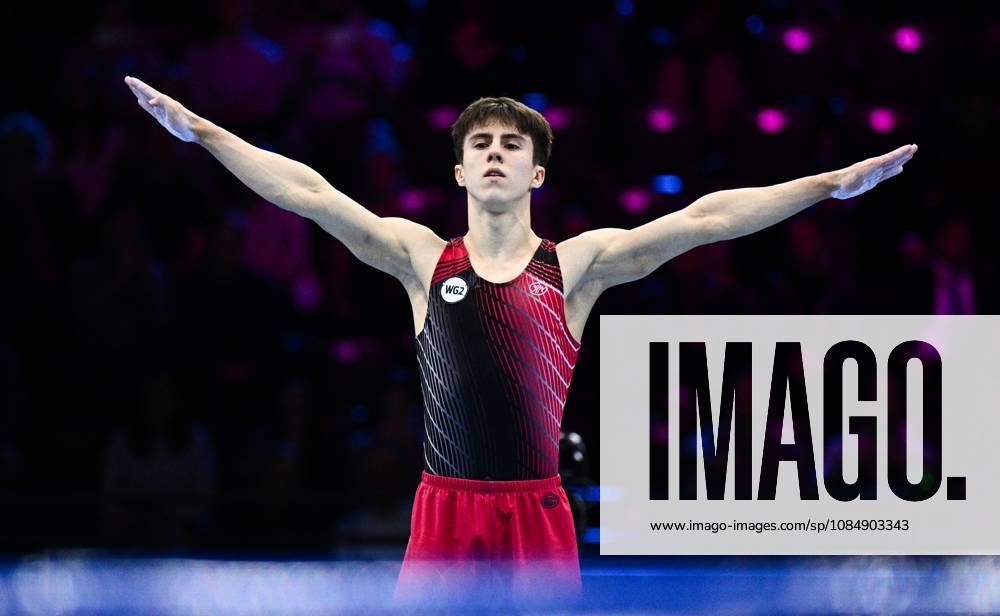 Netherlands Artistic Gymnastics World Championships 9271001 22.10.2026 Arsenii Dukhno of Team World Gymnastics Neutral Athletes 2 competes in the floor exercise during the men s all-around final at the 2026 World Artistic Gymnastics Championships in Rotterdam, the Netherlands. Alexey Filippov Sputnik Rotterdam Netherlands