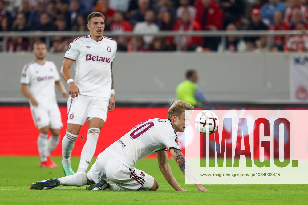 Olympiacos F.C. v AC Sparta Prague UEFA Europa League Jaroslav Zelený of AC Sparta Prague in action during the UEFA Europa League match at Karaiskakis Stadium, Piraeus 22 10 2026 UK Newspapers OUT