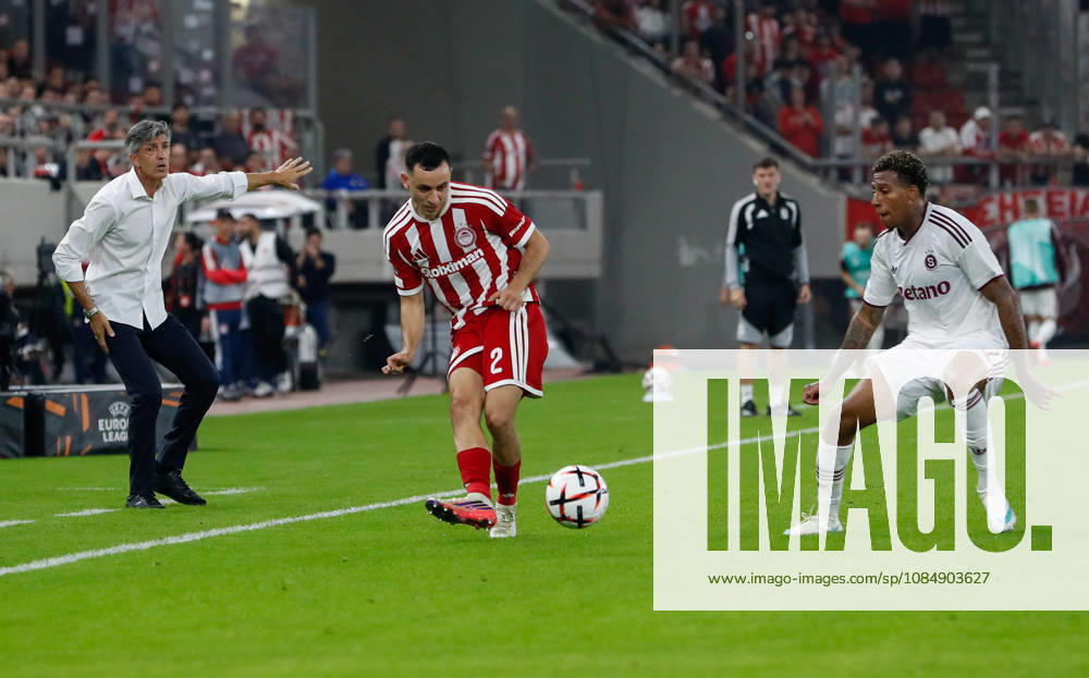 Olympiacos F.C. v AC Sparta Prague UEFA Europa League Manolis Saliakas of Olympiacos F.C. in action during the UEFA Europa League match at Karaiskakis Stadium, Piraeus 22 10 2026 UK Newspapers OUT