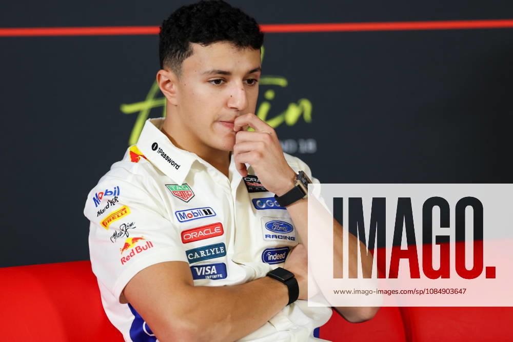 AUSTIN, TX - OCTOBER 22: Isack Hadjar (6) of France and Oracle Red Bull Racing in an interview on arrival day of the Formula 1 MSC Cruises United States Grand Prix on October 22, 2026, at Circuit of The Americas in Austin, Texas.(Photo by David Buono Icon Sportswire) AUTO: OCT 22 F1 United States Grand Prix Icon2610220101