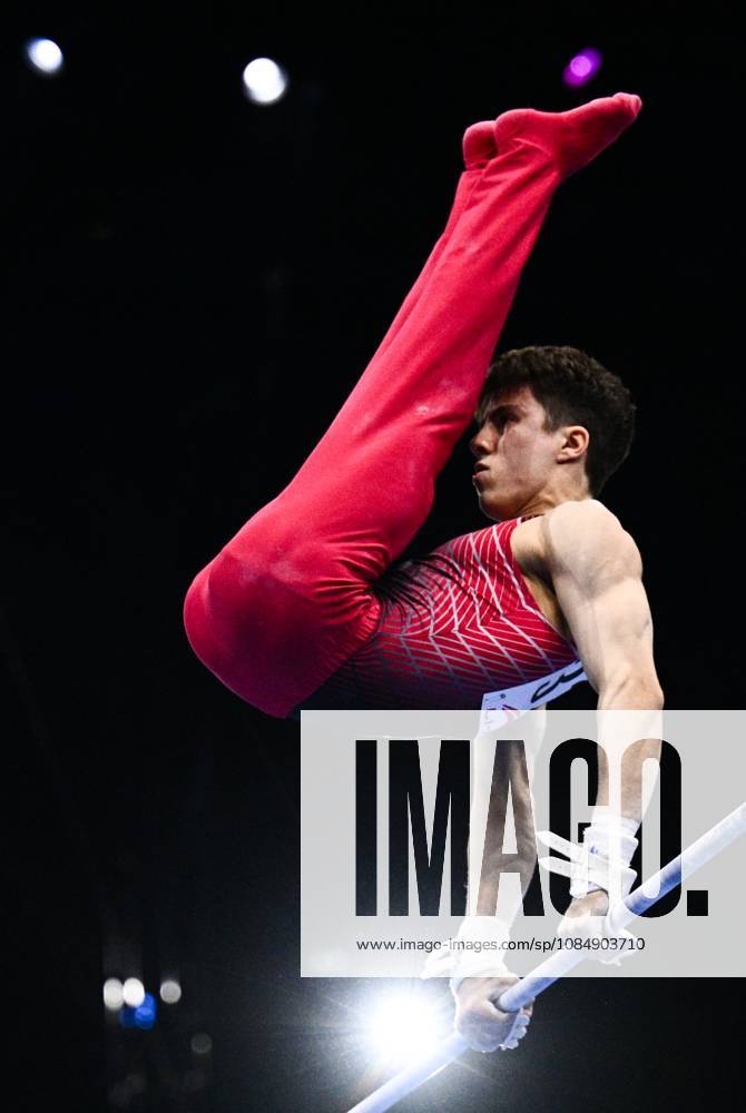 Netherlands Artistic Gymnastics World Championships 9271019 22.10.2026 Arsenii Dukhno of Team World Gymnastics Neutral Athletes 2 competes on the horizontal bar during the men s all-around final at the 2026 World Artistic Gymnastics Championships in Rotterdam, the Netherlands. Alexey Filippov Sputnik Rotterdam Netherlands