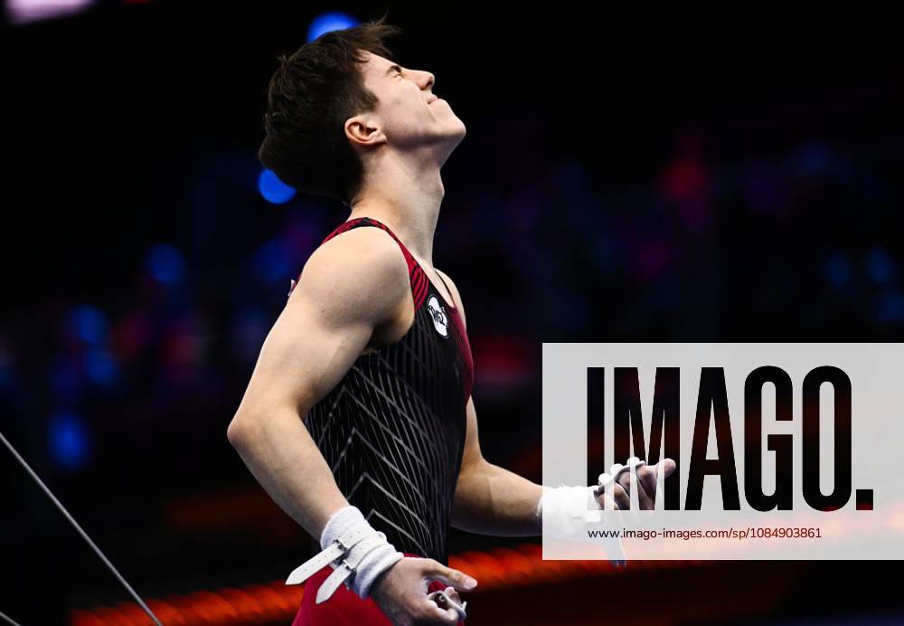 Netherlands Artistic Gymnastics World Championships 9271034 22.10.2026 Arsenii Dukhno of Team World Gymnastics Neutral Athletes 2 reacts after falling from the horizontal bar during the men s all-around final at the 2026 World Artistic Gymnastics Championships in Rotterdam, the Netherlands. Alexey Filippov Sputnik Rotterdam Netherlands