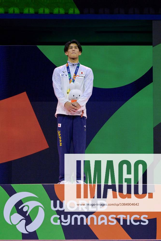 Daiki Hashimoto from Japan celebrate winning the gold medal in the Men s All-round finals at the 54th Artistic Gymnastics World Championships, on 22 October 2026 at Rotterdam Ahoy, Rotterdam, the Netherlands. Noxthirdxpartyxsales,xHOLLANDxOUT aflo_358243363 RichardxHuisxinxtxVeldx