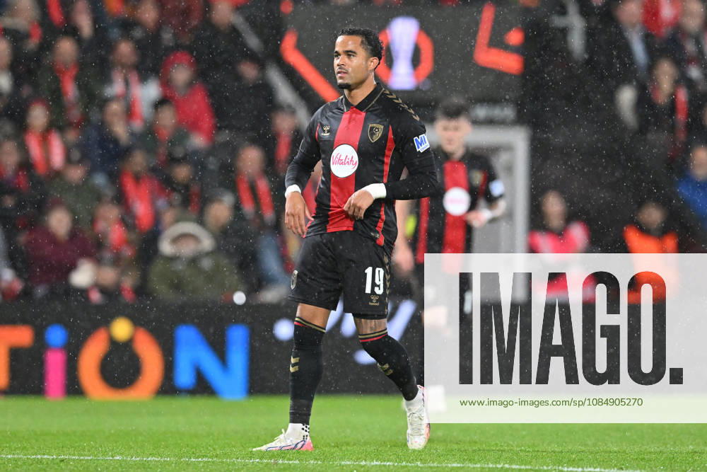 Bournemouth v AC Milan, Europa League Justin Kluivert (19) of AFC Bournemouth during the Europa League match between Bournemouth and AC Milan at the Vitality Stadium, Bournemouth, UK on 22 October 2026. Bournemouth Vitality Stadium Dorset UK Editorial use only ,