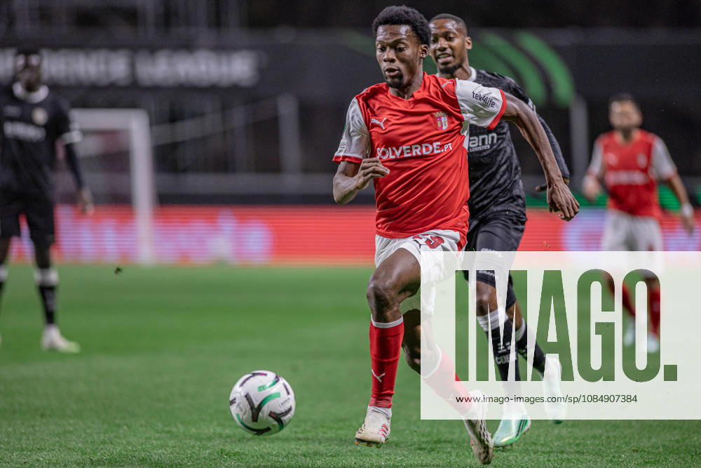 SC Braga v KAA Gent - UEFA Conference League 2026 27 League Phase MD2 Jean-Baptiste Gorby of SC Braga runs with the ball during the UEFA Conference League match between SC Braga and KAA Gent at Estadio Municipal de Braga in Braga, Portugal, on October 22, 2026. Braga Braga Portugal