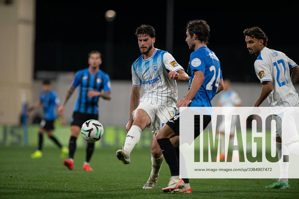 Inter Club Escaldes v Universitatae Craiova - UEFA Conference League Tudor Baluta, player number 8 of Universitatea Craiova, is in action during the UEFA Conference League match between Inter Club d Escaldes and Universitatea Craiova at New FAF Stadium in Encamp, Andorra, on October 22, 2026. Encamp Andorra Andorra