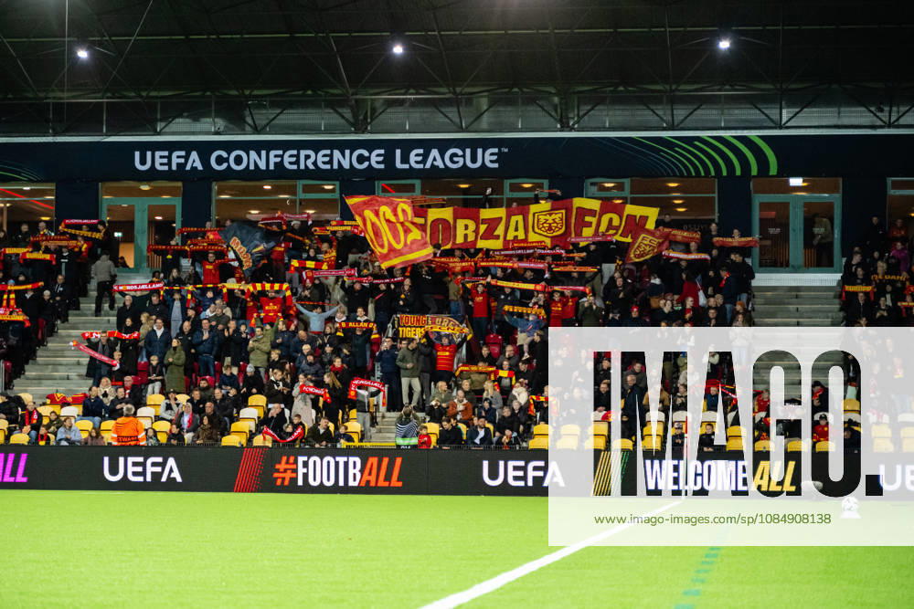 FC Nordsjaelland v CSKA Sofia, UEFA Conference League, Farum, Denmark Farum, Denmark. 22nd, October 2026. Football fans of FC Nordsjaelland seen on the stands at the UEFA Conference League match between FC Nordsjaelland and CSKA Sofia at Right to Dream Park in Farum. Danmark, Farum, Right to Dream Park
