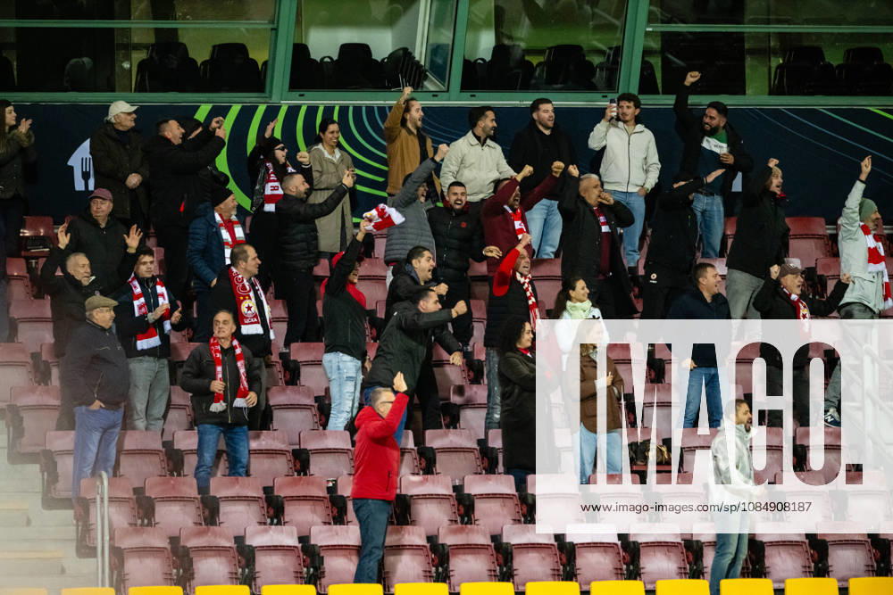 FC Nordsjaelland v CSKA Sofia, UEFA Conference League, Farum, Denmark Farum, Denmark. 22nd, October 2026. Football fans of CSKA Sofia seen on the stands during the UEFA Conference League match between FC Nordsjaelland and CSKA Sofia at Right to Dream Park in Farum. Danmark, Farum, Right to Dream Park