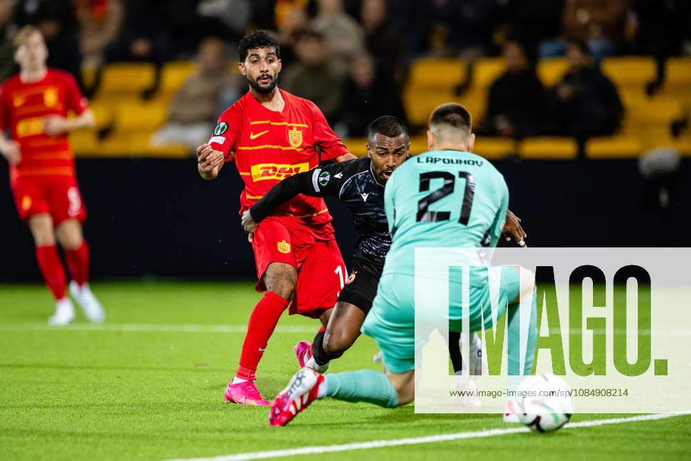 FC Nordsjaelland v CSKA Sofia, UEFA Conference League, Farum, Denmark Farum, Denmark. 22nd, October 2026. Ibrahim Adel (14) of FC Nordsjaelland equalises for 1-1 during the UEFA Conference League match between FC Nordsjaelland and CSKA Sofia at Right to Dream Park in Farum. Danmark, Farum, Right to Dream Park