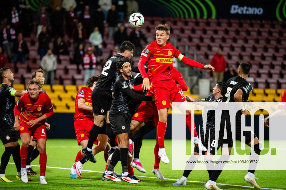 FC Nordsjaelland v CSKA Sofia, UEFA Conference League, Farum, Denmark Farum, Denmark. 22nd, October 2026. Justin Janssen (18) of FC Nordsjaelland seen during the UEFA Conference League match between FC Nordsjaelland and CSKA Sofia at Right to Dream Park in Farum. Danmark, Farum, Right to Dream Park