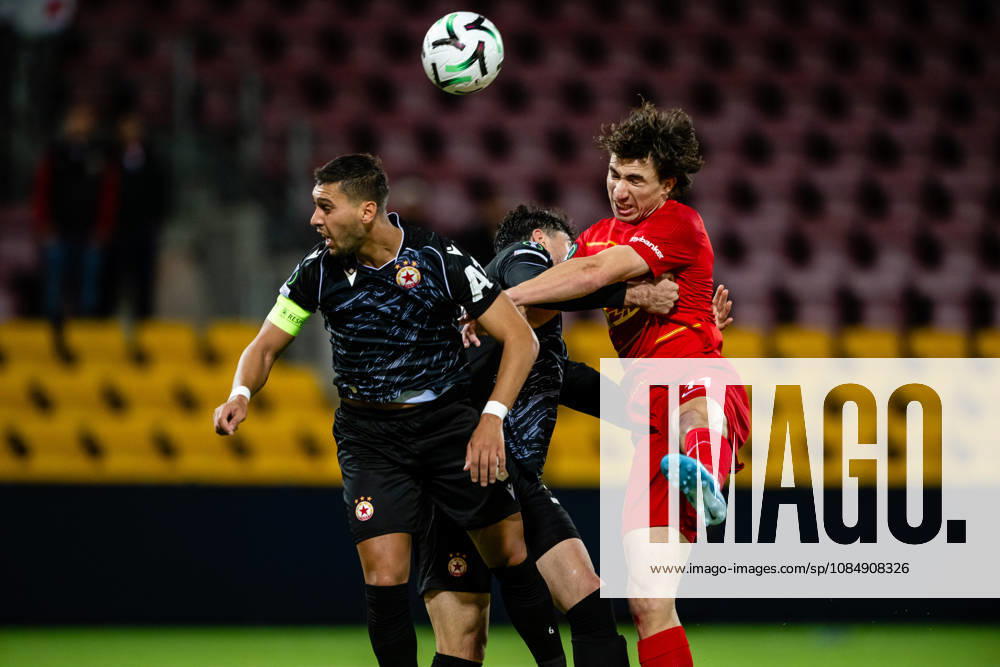 FC Nordsjaelland v CSKA Sofia, UEFA Conference League, Farum, Denmark Farum, Denmark. 22nd, October 2026. Alexander Lind (11) of FC Nordsjaelland and Bruno Jordao (L) of CSKA Sofia seen during the UEFA Conference League match between FC Nordsjaelland and CSKA Sofia at Right to Dream Park in Farum. Danmark, Farum, Right to Dream Park