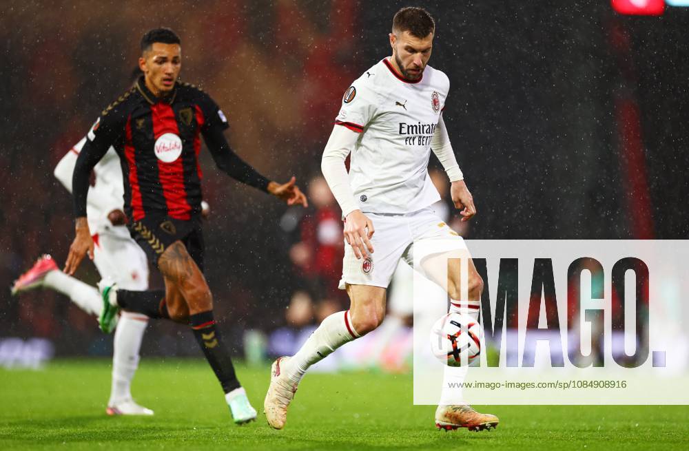 Strahinja Pavlovic of AC Milan. AFC Bournemouth v AC Milan, UEFA Europa League, Football, Vitality Stadium, Bournemouth, UK - 22 Oct 2026Bournemouth Vitality Stadium United Kingdom