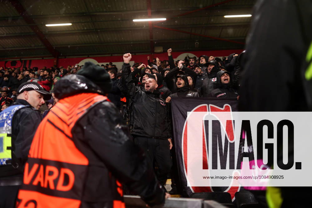 Bournemouth v AC Milan 22 October 2026, Bournemouth - UEFA Europa League - Bournemouth v AC Milan - The AC Milan ultras known as the Curva Sud - Photo: Jacques Feeney Offside. Bournemouth UK