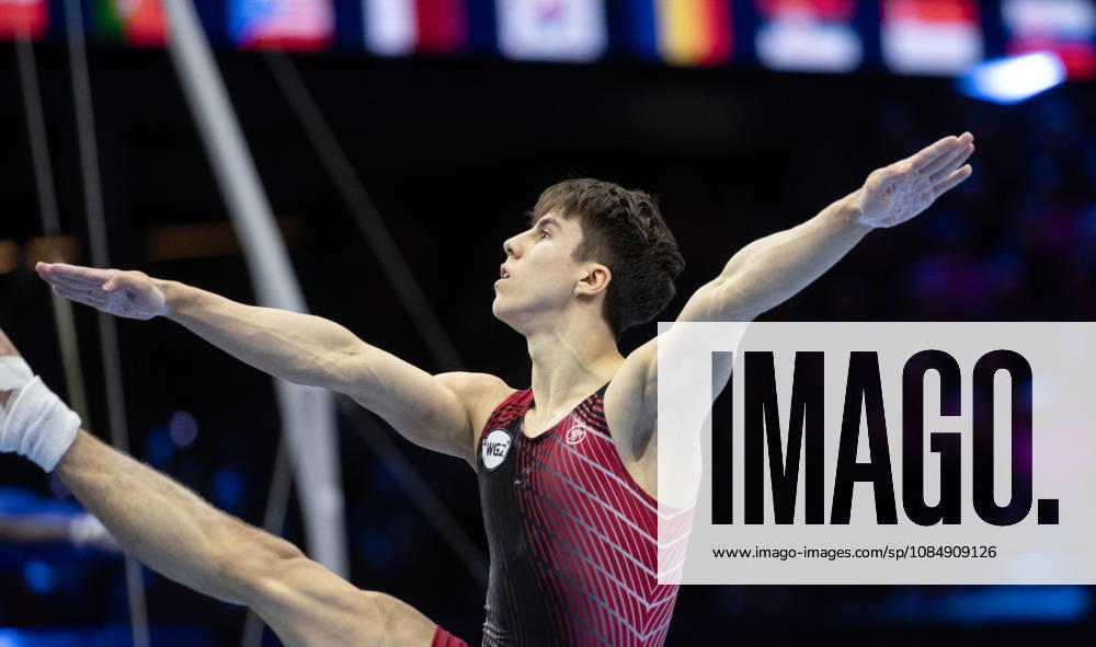 Rotterdam The Netherlands 23rd October 2026 World Championships artistic gymnastics. Mens all round final Floor Arsenii Dukhno (RUS) turnen