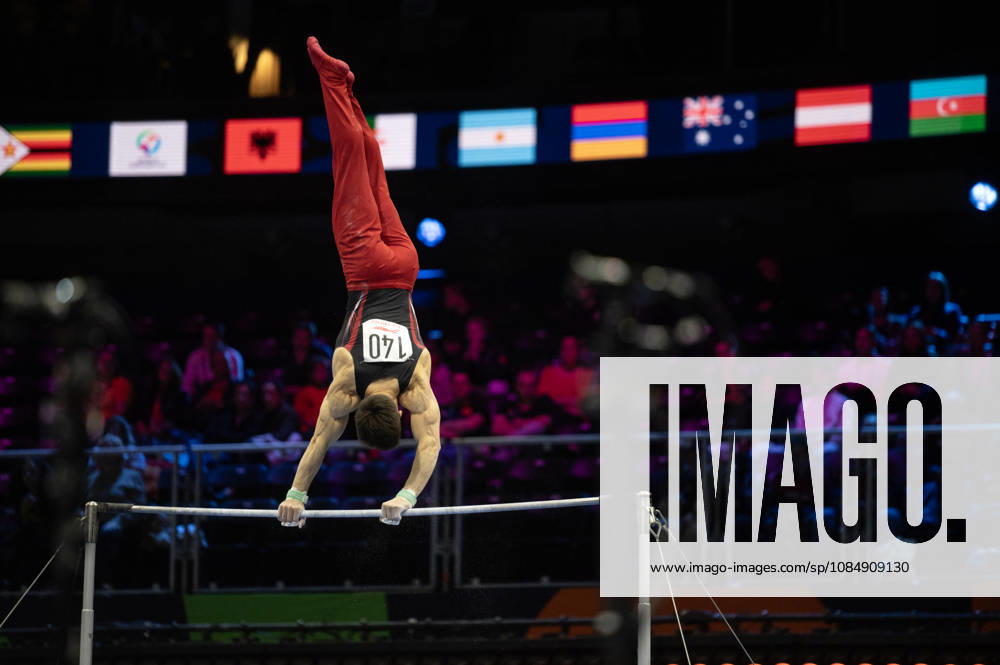Rotterdam The Netherlands 23rd October 2026 World Championships artistic gymnastics. Horizontal Bar Samuel Zakutney (CAN) turnen