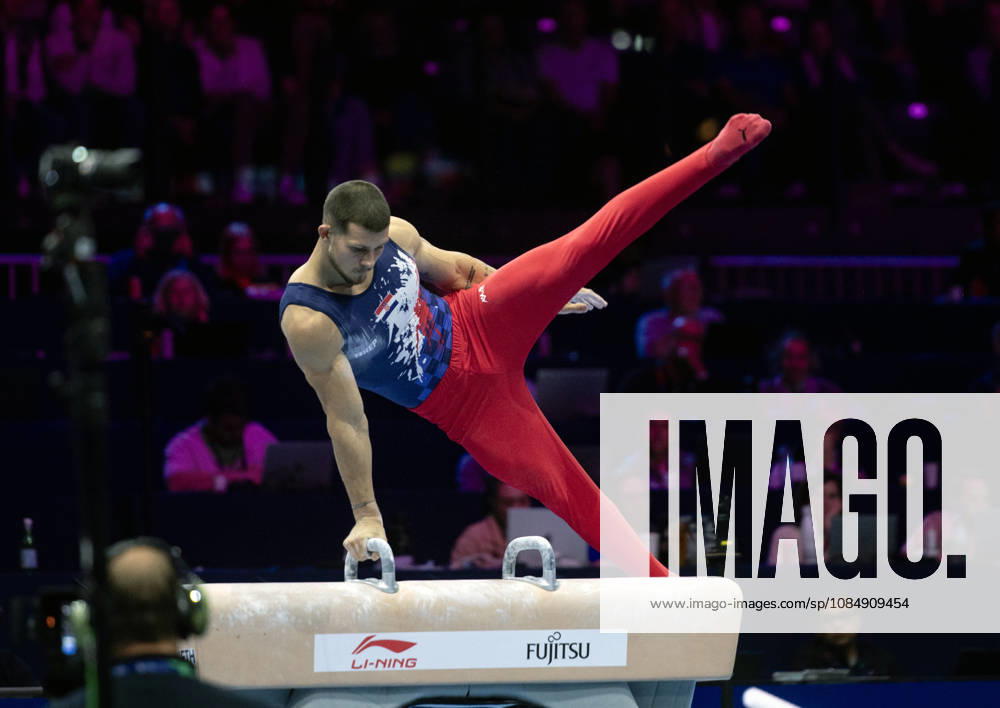 Rotterdam The Netherlands 23rd October 2026 World Championships artistic gymnastics. Pommel Horse Ilia Covtun (CRO) turnen