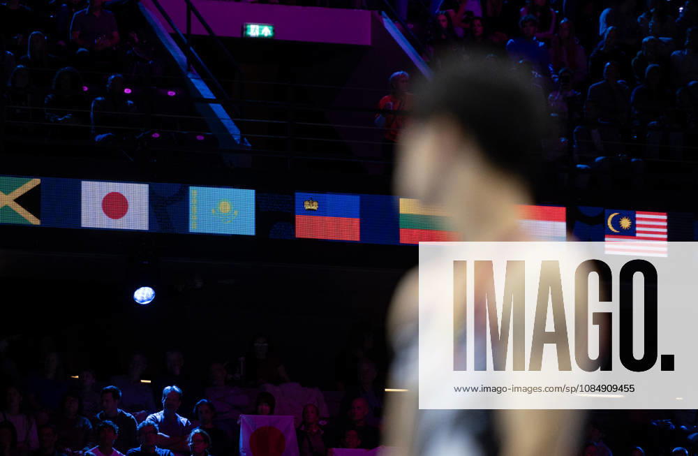 Rotterdam The Netherlands 22nd October 2026 World Championships artistic gymnastics. Mens all round final Floor Daiki Hashimoto (JPN) looks towards the Japanese flag before the start of his routine. turnen