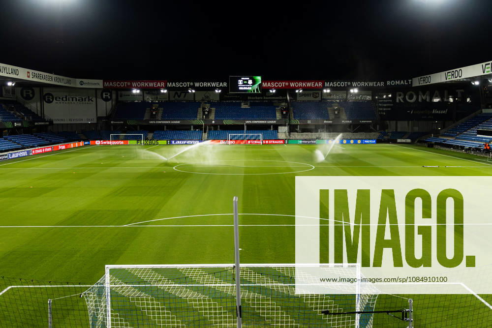 Aarhus GF v Egnatia, UEFA Conference League, Randers, Denmark Randers, Denmark. 22nd, October 2026. Randers Stadion, also known as Cepheus Park Randers, is ready for the UEFA Conference League match between Aarhus GF and Egnatia in Randers. Denmark, Randers, Cepheus Park Randers