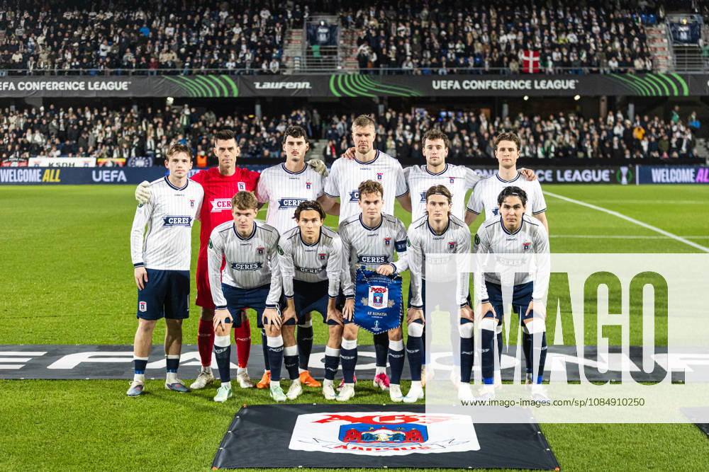 Aarhus GF v Egnatia, UEFA Conference League, Randers, Denmark Randers, Denmark. 22nd, October 2026. The starting-11 of Aarhus GF seen for the UEFA Conference League match between Aarhus GF and Egnatia at Randers Stadion in Randers. Denmark, Randers, Cepheus Park Randers
