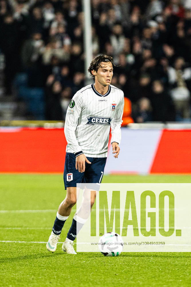 Aarhus GF v Egnatia, UEFA Conference League, Randers, Denmark Randers, Denmark. 22nd, October 2026. Markus Solbakken (7) of Aarhus GF seen during the UEFA Conference League match between Aarhus GF and Egnatia at Randers Stadion in Randers. Denmark, Randers, Cepheus Park Randers