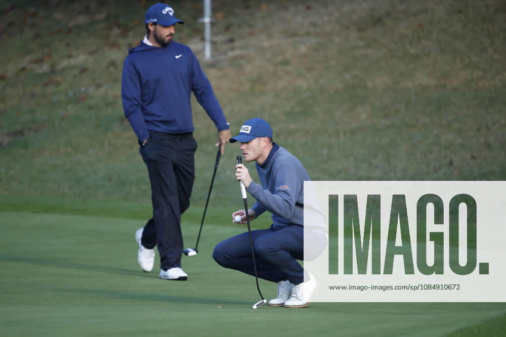 Oct 23, 2026-Cheonan, South Korea-Ben SCHMIDT of England react before Putt a Ball on 4th Green during a DP World Tour Genesis Championship at Woo Jeong Hills CC in Cheonan, South Korea. Cheonan SOUTH KOREA - ZUMAr168 20261023_aap_r168_062