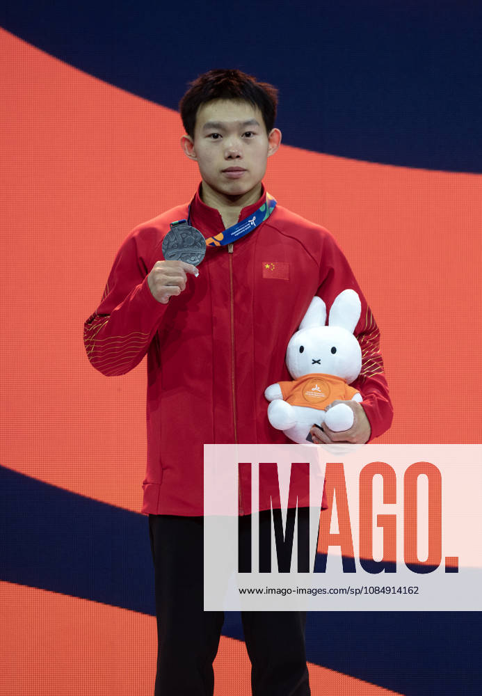 Rotterdam The Netherlands 22nd October 2026 World Championships artistic gymnastics. Mens all round final Silver medallist Haonan Yang (CHN) turnen