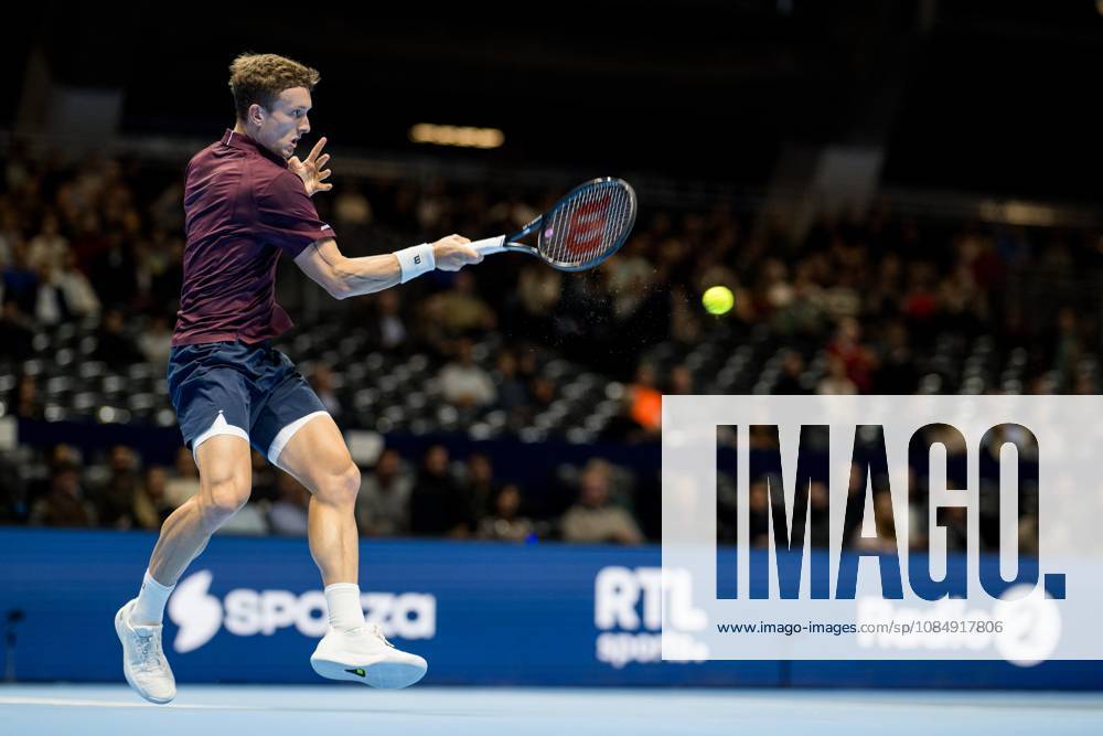 Jiri Lehecka of the Czech Republic pictured in action during the European Open ATP, Tennis Herren tennis tournament in Brussels, on Friday 23 October 2026. This year s edition of the tournament is taking place from 17 to 25 October JASPERxJACOBS x190758762x