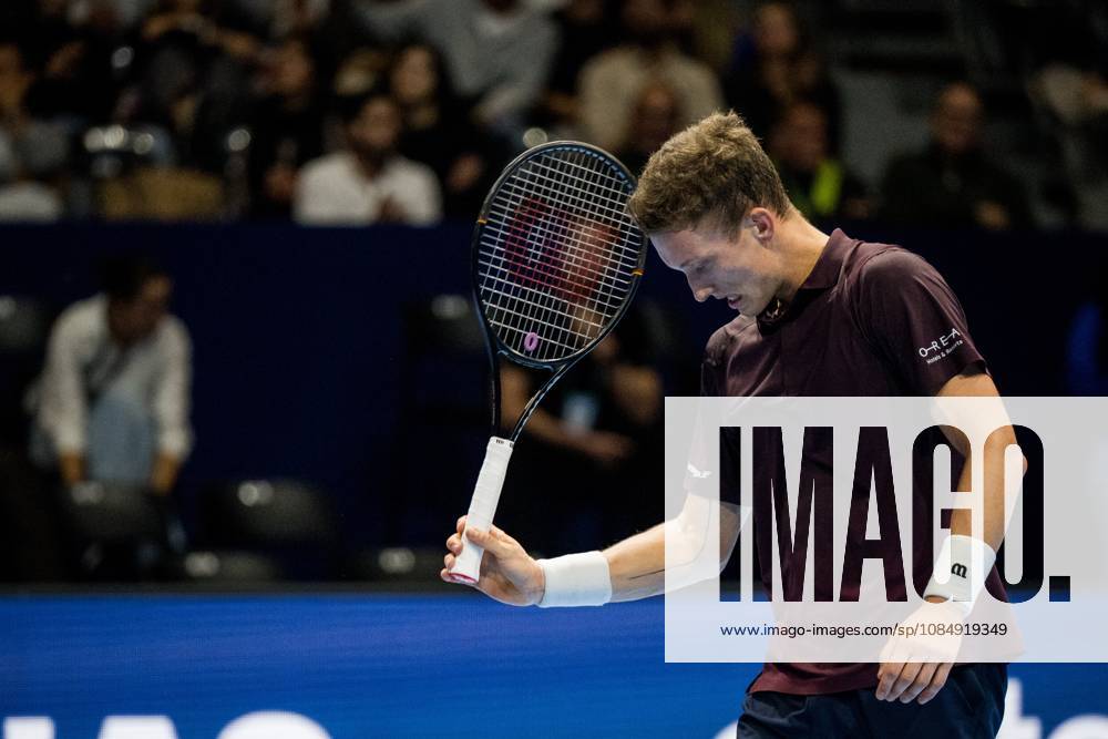 Jiri Lehecka of the Czech Republic pictured in action during the European Open ATP, Tennis Herren tennis tournament in Brussels, on Friday 23 October 2026. This year s edition of the tournament is taking place from 17 to 25 October JASPERxJACOBS x190770014x