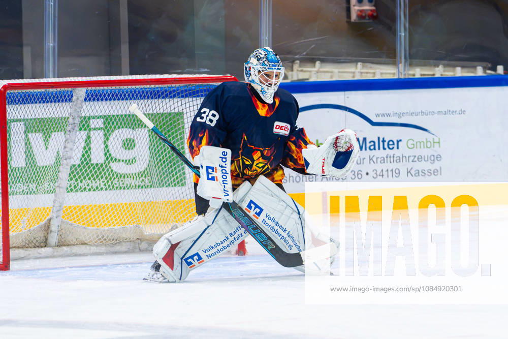 Kassel, Deutschland 22. Oktober 2026: DEL2 - 2026 2027 - Sp. 11 - Kassel Huskies gegen Blue Devils Weiden Im Bild: Torhüter Kristian Hufsky (BDW) Probonio Arena Hessen