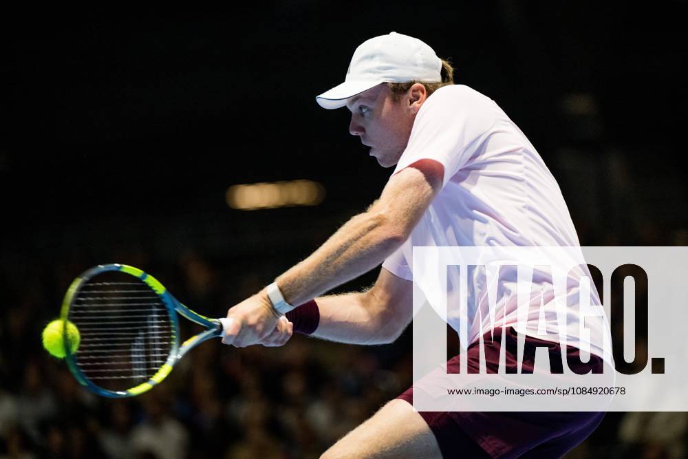 Alex Michelsen of the United States pictured in action during the European Open ATP, Tennis Herren tennis tournament in Brussels, on Friday 23 October 2026. This year s edition of the tournament is taking place from 17 to 25 October JASPERxJACOBS x190775566x