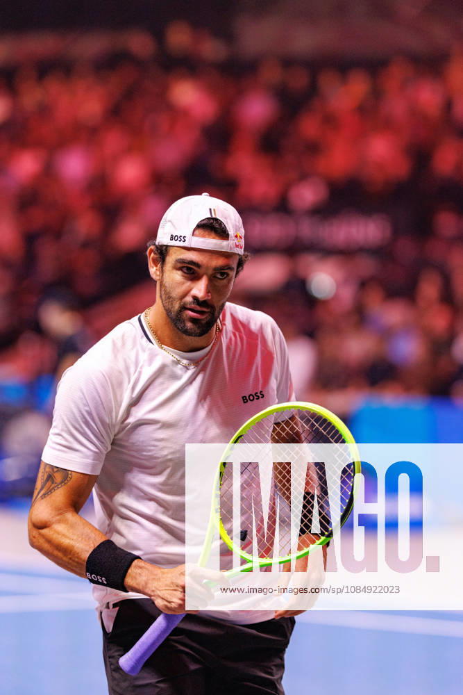 VIENNA, AUSTRIA - 23 OCTOBER 2026: Image shows the celebration of Matteo Berrettini (ITA) during Red Bull BassLine at Wiener Stadthalle on 23 10 2026 in Vienna, Austria. Austria