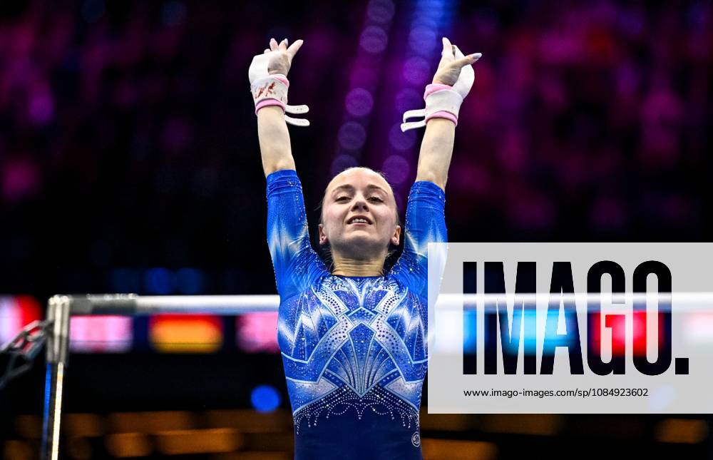 Netherlands Artistic Gymnastics World Championships 9271368 23.10.2026 Alena Glotova of Team World Gymnastics Neutral Athletes 2 competes on the uneven bars during the women s individual all-around final at the 2026 World Artistic Gymnastics Championships in Rotterdam, the Netherlands. Alexey Filippov Sputnik Rotterdam Netherlands