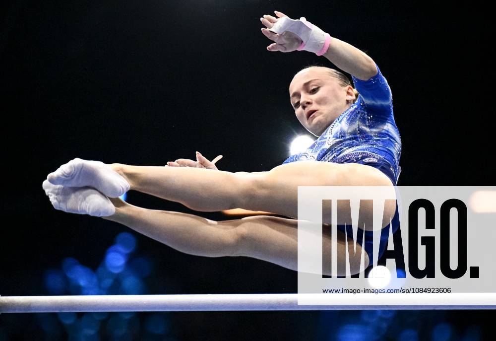 Netherlands Artistic Gymnastics World Championships 9271374 23.10.2026 Alena Glotova of Team World Gymnastics Neutral Athletes 2 competes on the uneven bars during the women s individual all-around final at the 2026 World Artistic Gymnastics Championships in Rotterdam, the Netherlands. Alexey Filippov Sputnik Rotterdam Netherlands