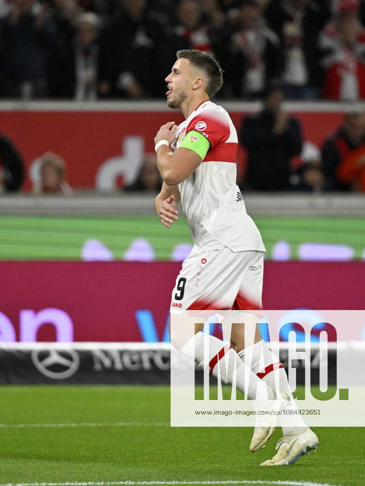 TOR zum 1:0 Ermedin Demirovic VfB Stuttgart (09) Torschuss Aktion Torchance Torjubel VfB Stuttgart vs Borussia Moenchengladbach BMG 23.10.2026 DFL REGULATIONS PROHIBIT ANY USE OF PHOTOGRAPHS AS IMAGE SEQUENCES AND OR QUASI-VIDEO VfB Stuttgart vs Borussia Moenchengladbach BMG