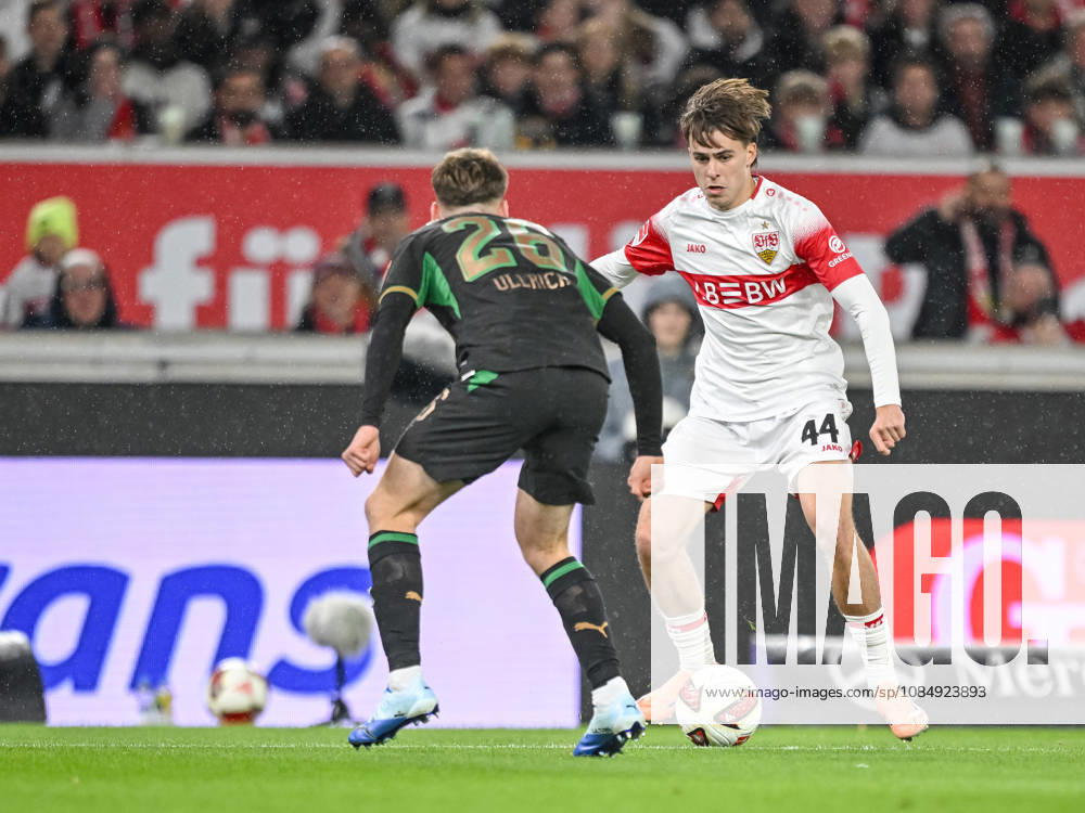 Lukas Ullrich (Borussia Moenchengladbach) und Jeff Chabot (VfB Stuttgart) im Zweikampf waehrend des spiels der 1. Bundesliga zwischen VfB Stuttgart und Borussia Moenchengladbach, MHPArena am 23. October 2026 in Stuttgart, Deutschland. (Foto von Harry Langer DeFodi Images) +++ Lukas Ullrich (Borussia Moenchengladbach) und Jeff Chabot (VfB Stuttgart) battle for the ball during the Bundesliga match between VfB Stuttgart and Borussia Moenchengladbach at MHPArena on October 23, 2026 in Stuttgart, Germany. (Photo by Harry Langer DeFodi Images) DFB DFL REGULATIONS PROHIBIT ANY USE OF PHOTOGRAPHS AS IMAGE SEQUENCES AND OR QUASI-VIDEO. (Photo by Harry Langer DeFodi Images) DFB DFL REGULATIONS PROHIBIT ANY USE OF PHOTOGRAPHS AS IMAGE SEQUENCES AND OR QUASI-VIDEO. -