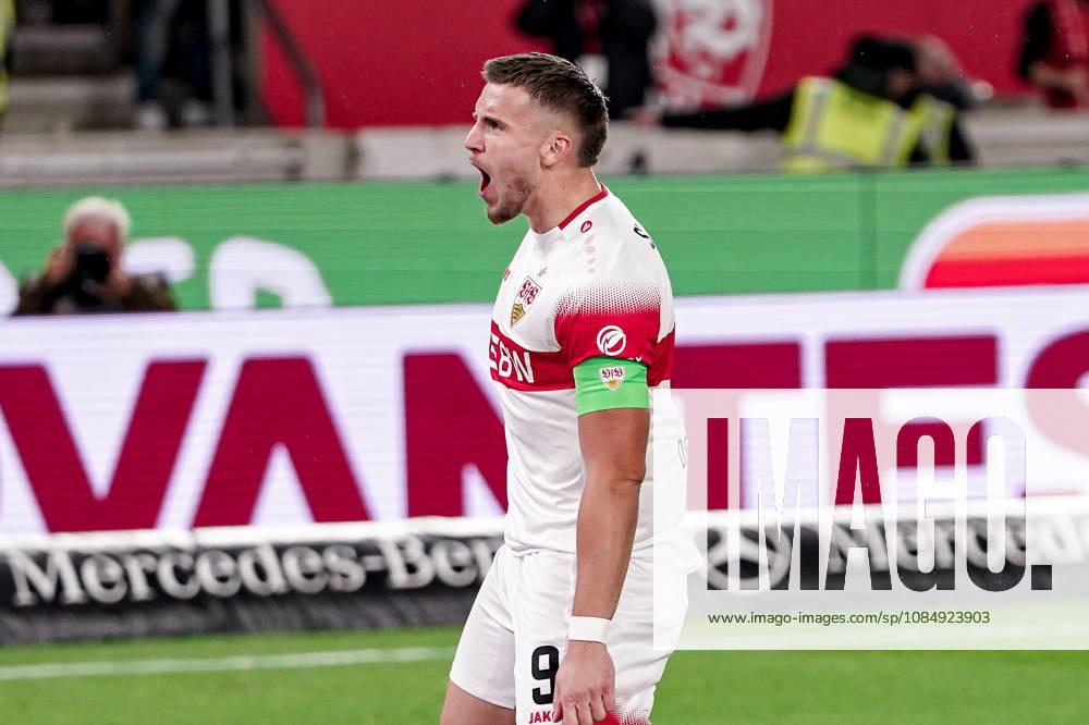 Deutschland: Fussball Saison 2026 2027 , 1. Bundesliga , 7. Spieltag , VfB Stuttgart vs. Borussia Mönchengladbach - MHP-Arena (Stuttgart) : Ermedin DemiroviÄ‡ Ermedin Demirovic (VfB Stuttgart, 9) Tor und Torjubel zum 1:0, Tor, Torjubel, Jubel, Freude, Emotionen Stuttgart MHP-Arena Deutschland Germany